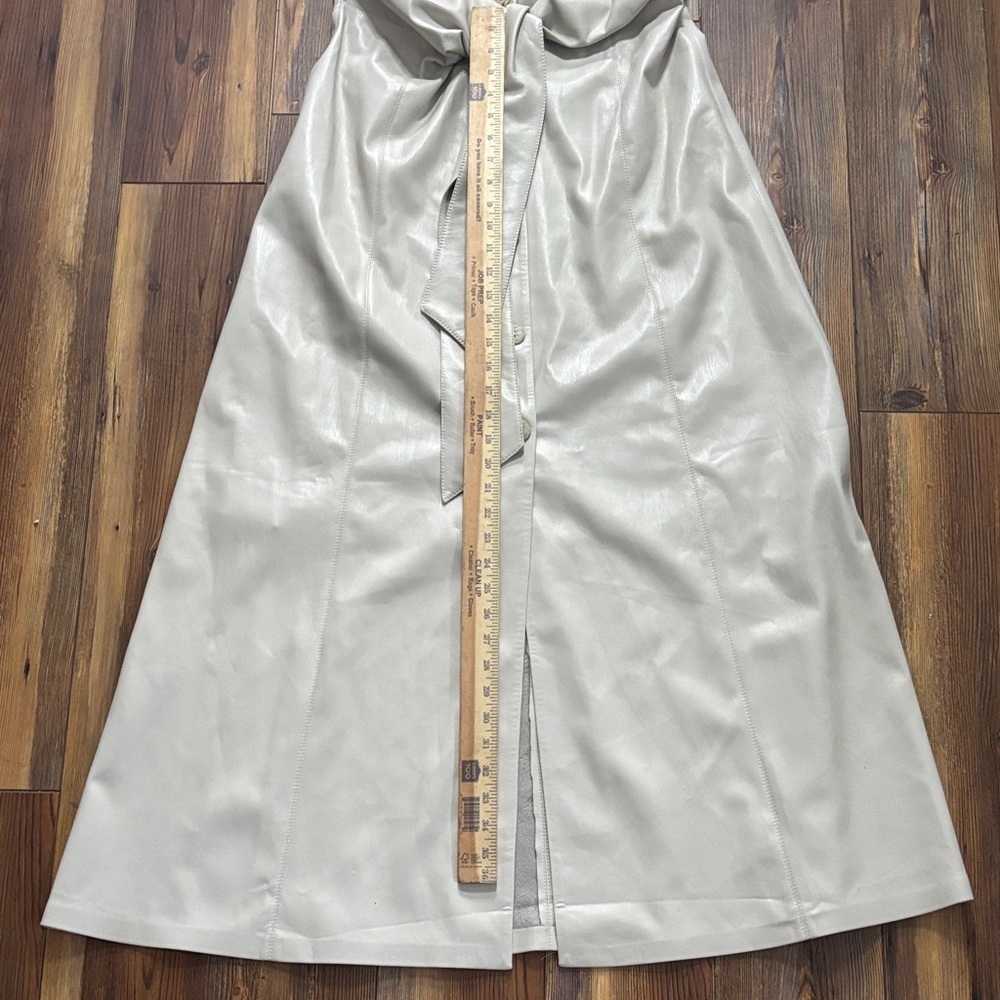 Nanushka Sharma sleeveless maxi dress in natural vegan leather size large NWT - Picture 6 of 11